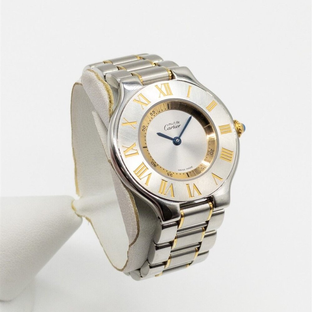MINT! Cartier Must De 18k 28mm Ladies Watch - Picture 2 of 6